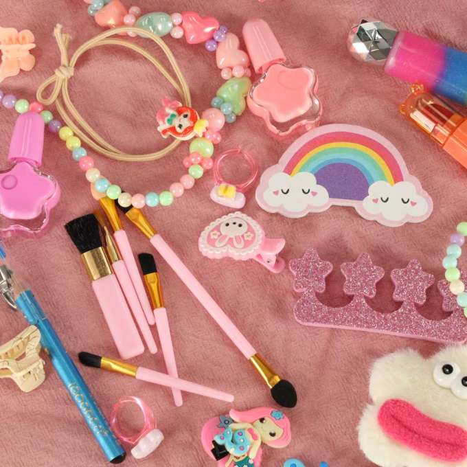 Makeup and nail kit cosmetics makeup cosmetics shadows lacquers drawers mermaid