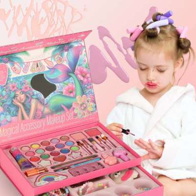 Makeup and nail kit cosmetics makeup cosmetics shadows lacquers drawers mermaid