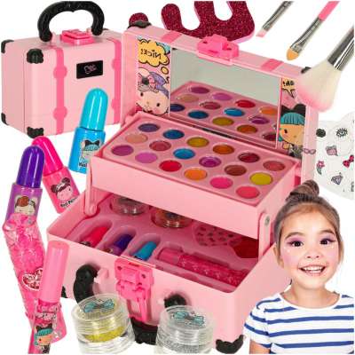 Makeup and nail kit makeup cosmetics shadows lacquers suitcase