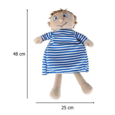 Mascot doll learning anatomy boy