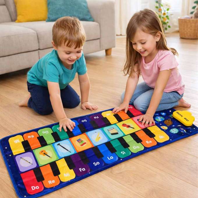 Mata do tańczenia dla dzieci interaktywna muzyczna 8 instrumentów 10 melodii
