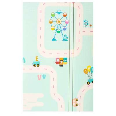 Mata edukacyjna piankowa dwustronna składana pandy ulica 180 x 200cm