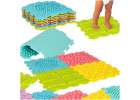 Mata sensoryczna puzzle montessori do masażu stóp 8 elementów pastelowe 1