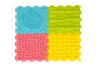 Mata sensoryczna puzzle montessori do masażu stóp 8 elementów pastelowe 5