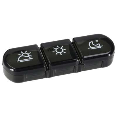 Medicine pill organiser container black