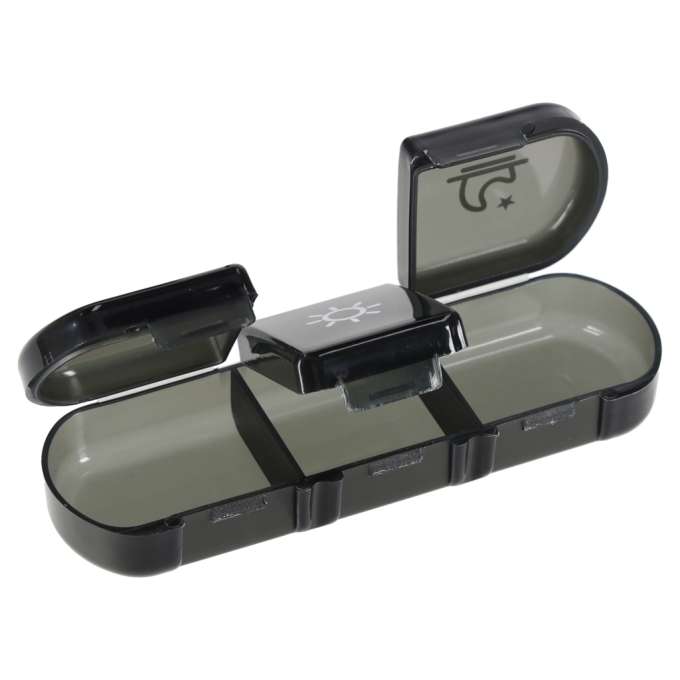 Medicine pill organiser container black