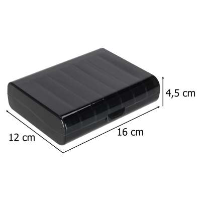 Medicine pill organiser container black