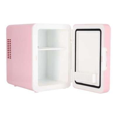 Mini Electric Car Travel Fridge – 4L Pink 2-in-1 Cooling &amp; Heating  For Food, Cosmetics