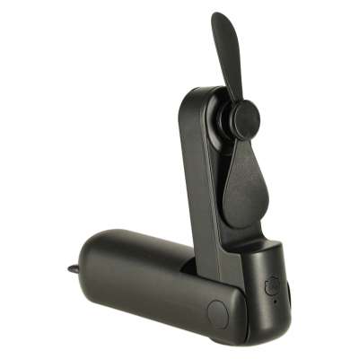Mini hand fan foldable USB black