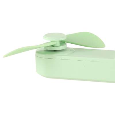 Mini hand fan foldable USB green