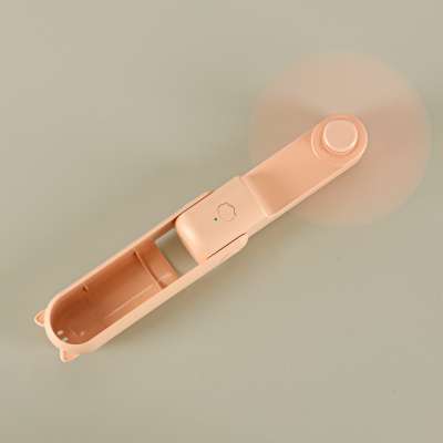 Mini hand fan foldable USB pink