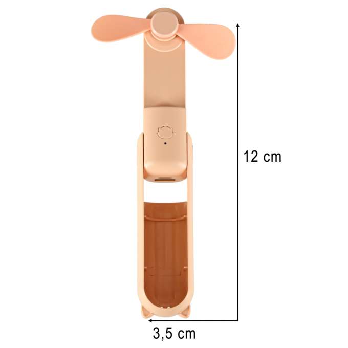 Mini hand fan foldable USB pink