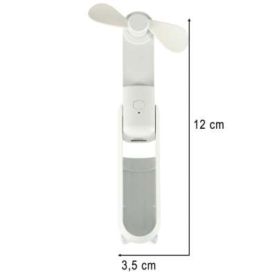 Mini hand fan foldable USB white