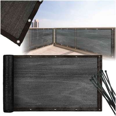 Osłona balkonowa LUARO mata maskująca siatka cieniująca na balkon taras 150g/m2 100x700cm