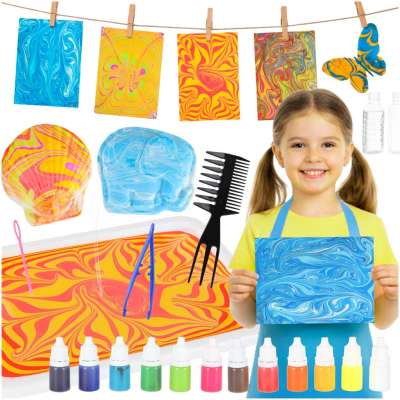 Painting on water ebru creative art set accessories 12 colors