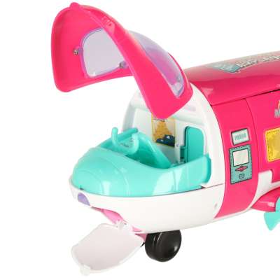 Passenger doll aeroplane 2in1 accessories pink