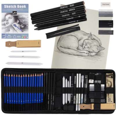 Pencils for sketching drawing art set 54 pieces