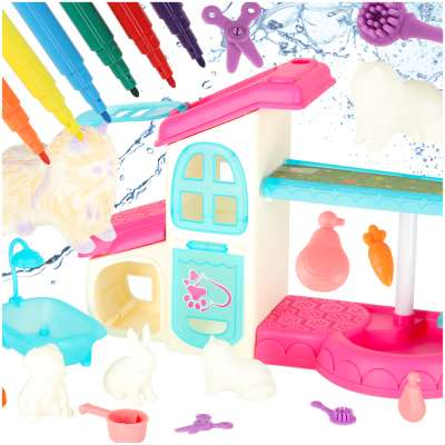 Pet hotel spa house for dog cat animals accessories 26 items