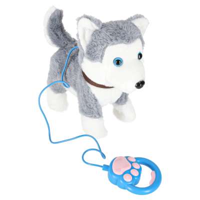Piesek interaktywny na smyczy ruch dźwięk husky