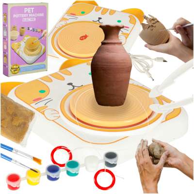 Pottery wheel creative kit yellow cat