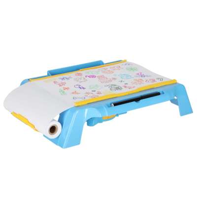 Projector projector drawing table cards markers crayons blue