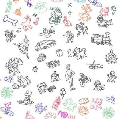 Projector projector drawing table cards markers crayons blue