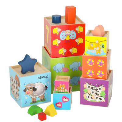 Pyramid puzzle learning to count animals XXL