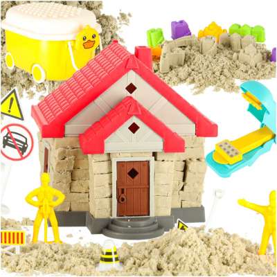 Sand for children 750g house molds figures creative set