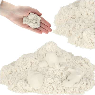 Sand for children kinetic 1kg in a bag white