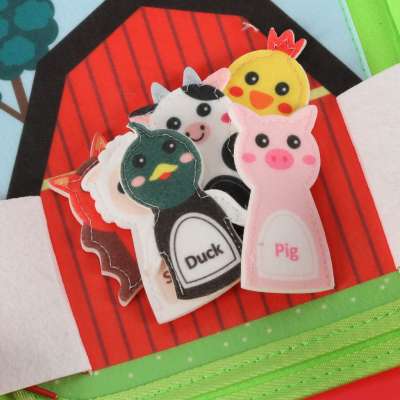 Sensory educational manipulative farm booklet