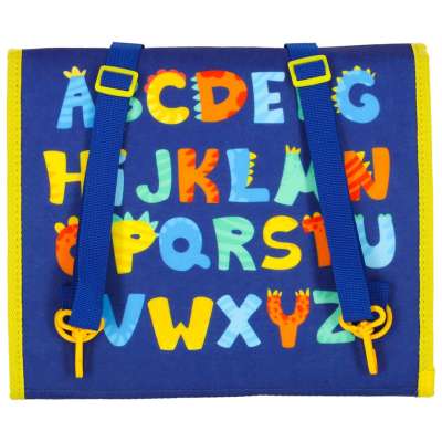 Sensory manipulation board montessori backpack case blue