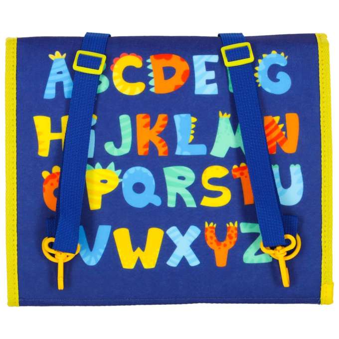 Sensory manipulation board montessori backpack case blue