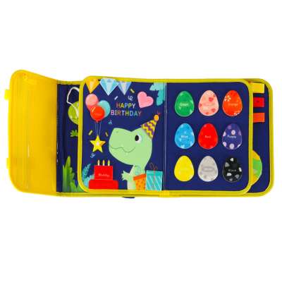 Sensory manipulation board montessori backpack case blue