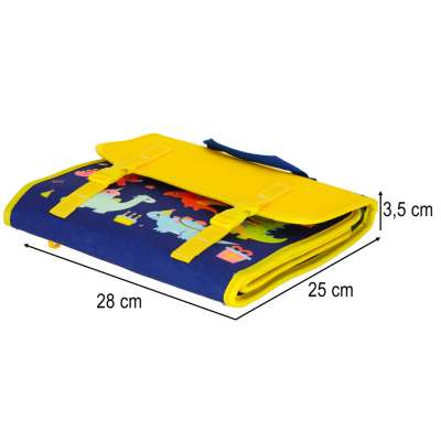 Sensory manipulation board montessori backpack case blue