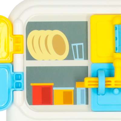 Sensory manipulation board montessori kitchen clock light sound