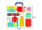 Sensory manipulation board montessori kitchen clock light sound 16