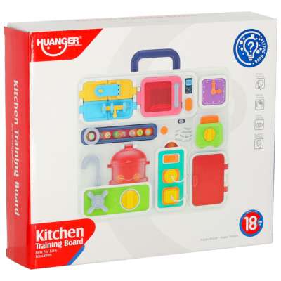 Sensory manipulation board montessori kitchen clock light sound
