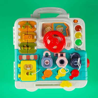Sensory montessori manipulative board montessori case knobs teddy bear XXL light sound