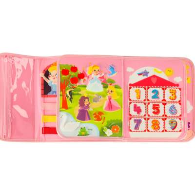 Sensory sensory montessori manipulative board backpack case pink
