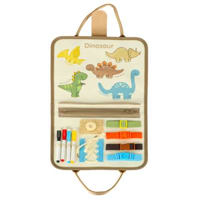 Sensory sensory montessori manipulative board dinosaur case