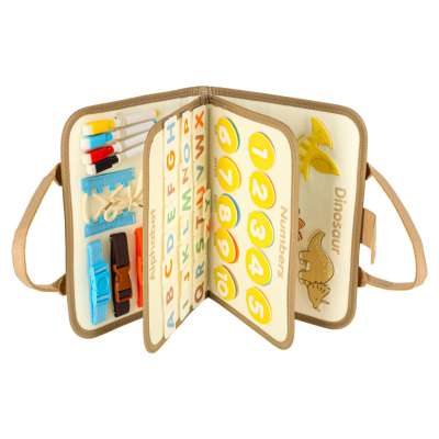 Sensory sensory montessori manipulative board dinosaur case