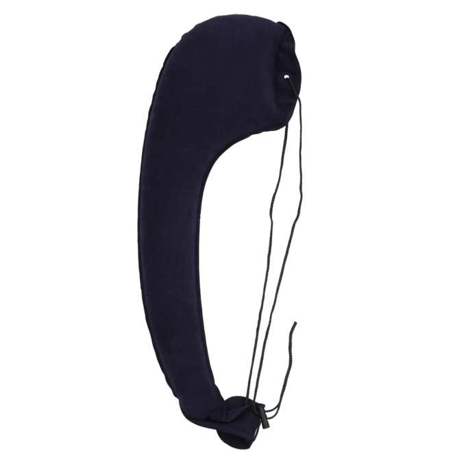 Shoulder inflatable side travel pillow with clip-on attachment
