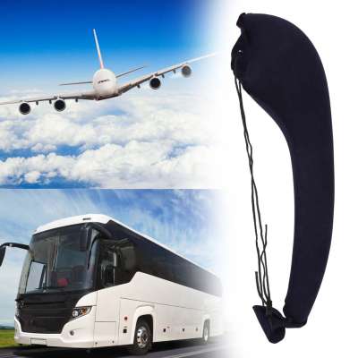 Shoulder inflatable side travel pillow with clip-on attachment