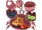Silicone children's dishes crab zest 9el c pink 1