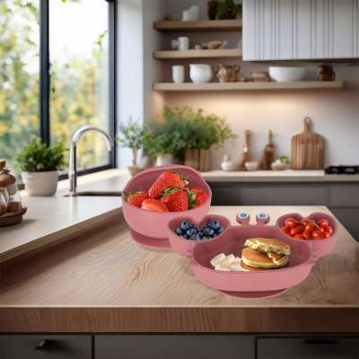 Silicone children's dishes crab zest 9el c pink