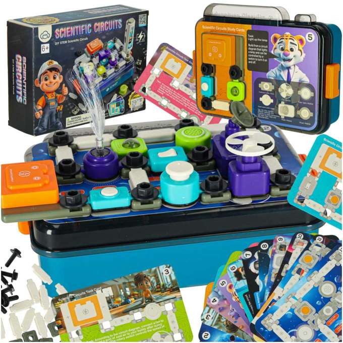 Small electrician electronics educational set 45 pieces 12 cards