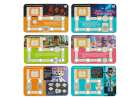 Small electronics electrician educational set 12 cards 58 elements 9
