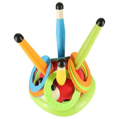 Sports dexterity game for children jumping rope target throw ladybird launcher 3in1