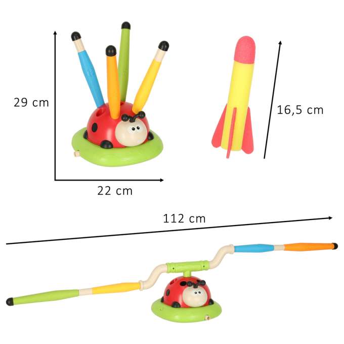 Sports dexterity game for children jumping rope target throw ladybird launcher 3in1