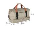 Sports travel bag hand luggage beige 11